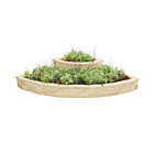 Cascading Curved Corner Raised Bed / 1.8 x 1.8 x 0.45m