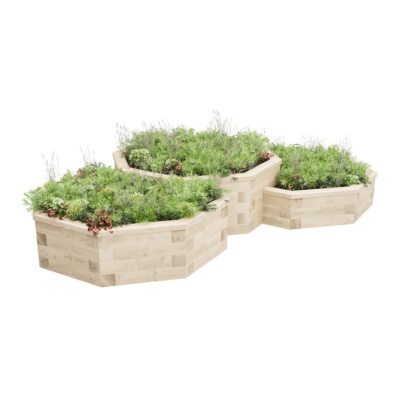 Large Octagonal Multi Level Raised Bed / 3.272 x 2.248 x 0.55m