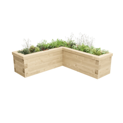 L-Shaped Raised Bed / 1.5 x 1.5 x 0.45 x 0.45m